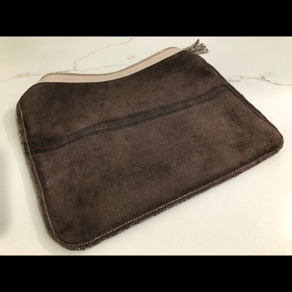 Tracey Tanner Snakeskin Print Leather Clutch Pouch Tracey Tanner Handbag - Picture 11 of 12